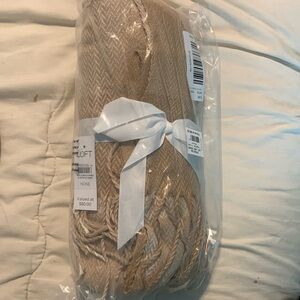 LOFT tan blanket, never opened and new with tags